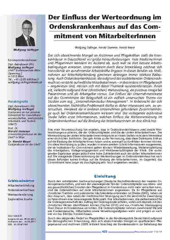 [doc_201163] Der Einfluss der Werteordnung im Ordenskrankenhaus auf das Commitment von MitarbeiterInnen