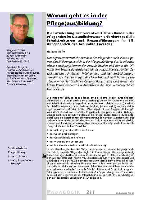 [doc_201054] Worum geht es in der Pflege(aus)bildung?