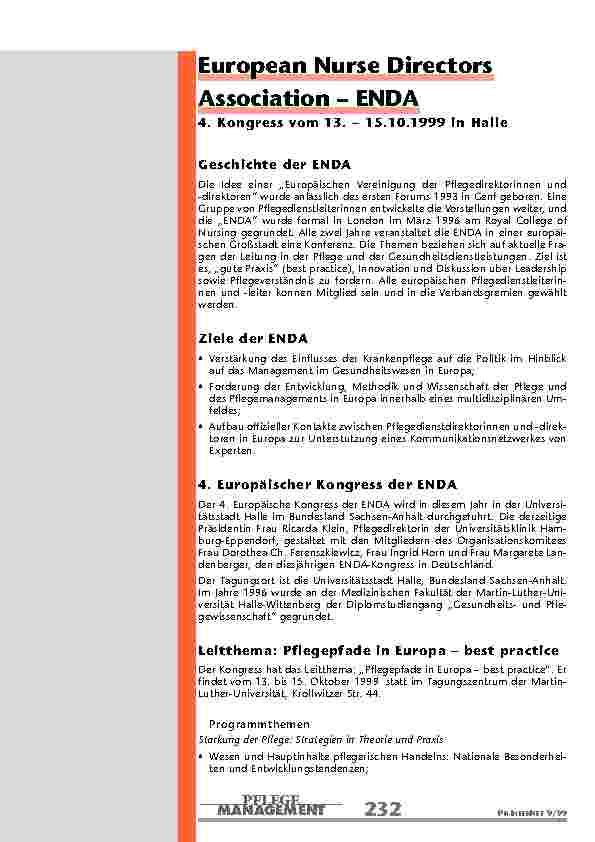 [doc_201044] European Nurse Directors Association – ENDA