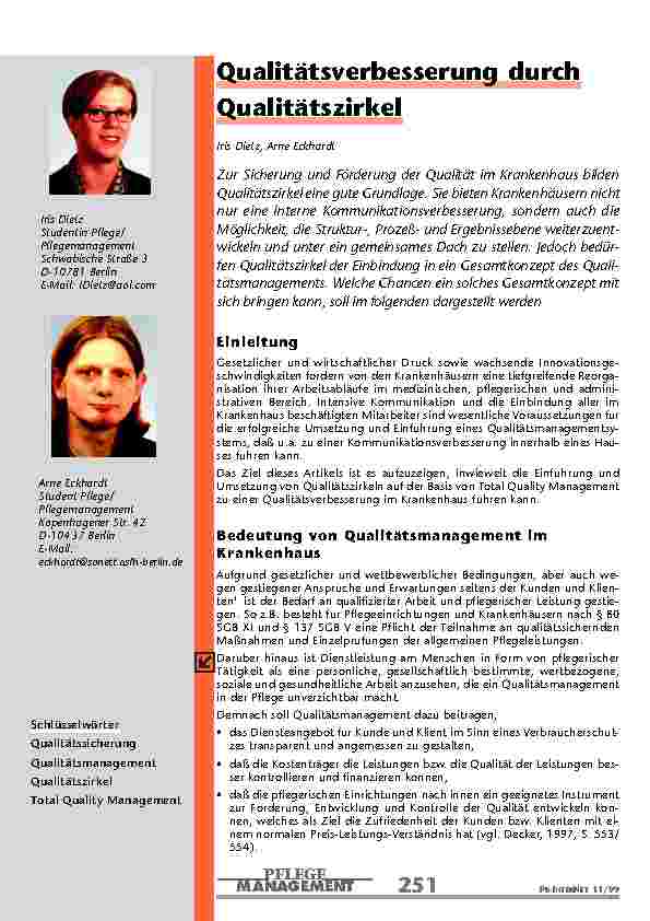 [doc_201025] Qualitätsverbesserung durch Qualitätszirkel