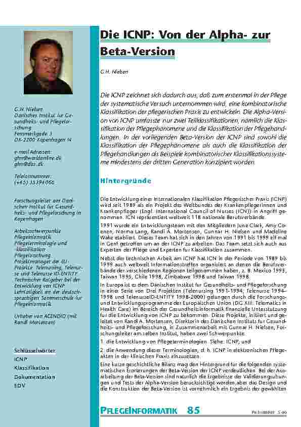 [doc_200983] Die ICNP: Von der Alphazur Beta-Version