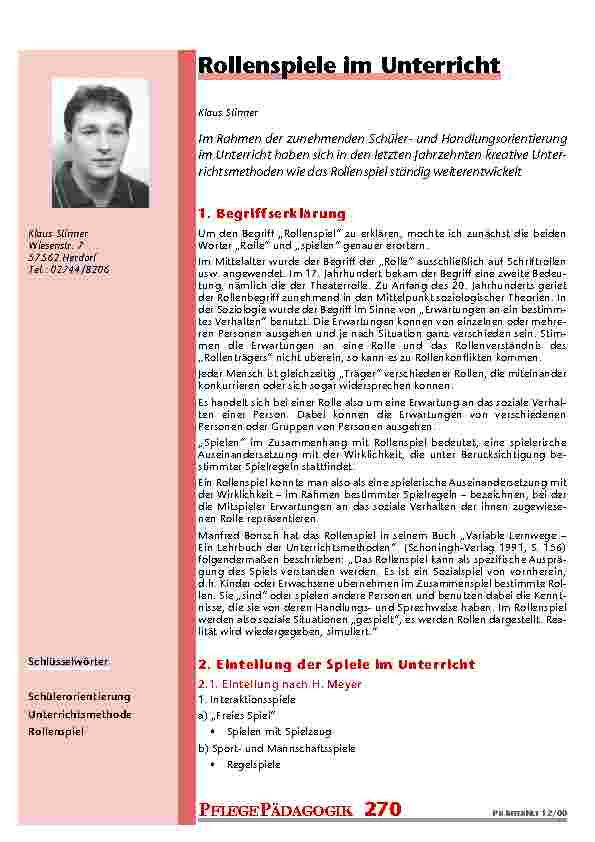 [doc_200946] Rollenspiele im Unterricht