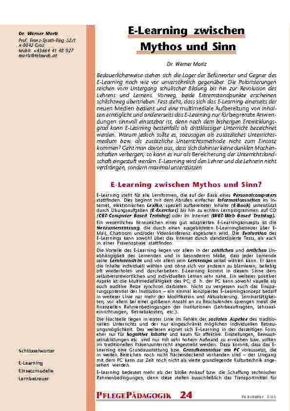 [doc_200772] E-Learning zwischen Mythos und Sinn
