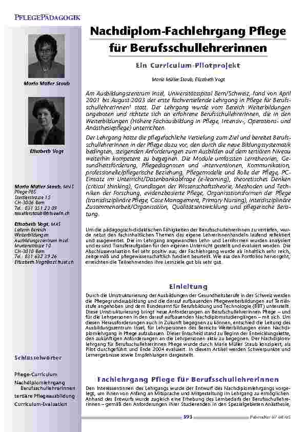 [doc_200553] Nachdiplom-Fachlehrgang Pflegefür Berufsschullehrerinnen