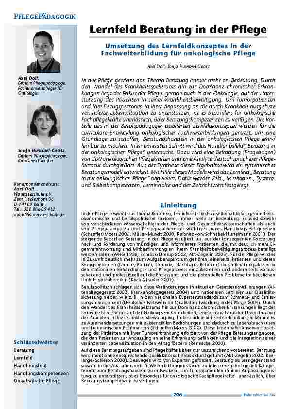[doc_200483] Lernfeld Beratung in der Pflege