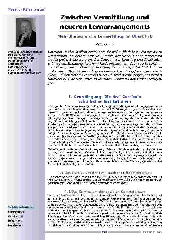 [doc_200432] Zwischen Vermittlung undneueren LernarrangementsMehrdimensionale Lernsettings im Überblick
