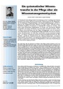 Ein systematischer Wissenstransfer in der Pflege über ein Wissensmanagementsystem