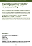 [doc_225282] Gesundheitsförderung und rückenschonendes Arbeiten als Gegenstand der Pflegeausbildung in Deutschland