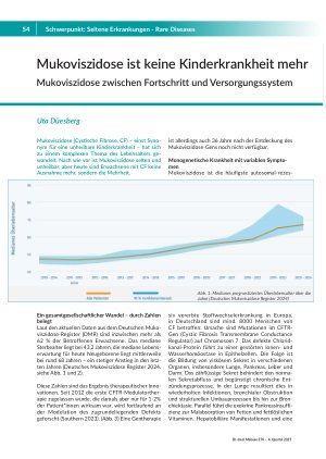 [doc_570039] Mukoviszidose ist keine Kinderkrankheit mehr Mukoviszidose zwischen Fortschritt und Versorgungssystem
