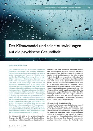 [doc_562742] Der Klimawandel und seine Auswirkungen auf die psychische Gesundheit
