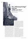 Der „Höhenpsychologe und sein „Wille zum Sinn“