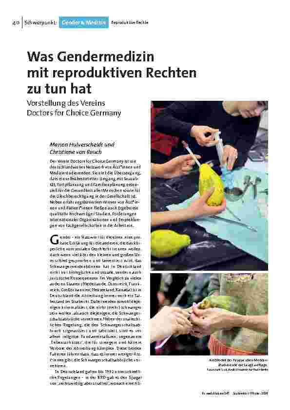 [doc_205007] Was Gendermedizin mit reproduktiven Rechten zu tun hat