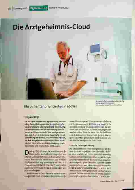 [doc_196401] Die Arztgeheimnis-Cloud: Ein patientenorientiertes Plädoyer