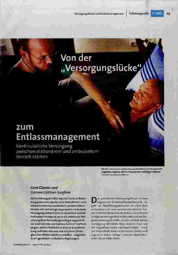 [doc_180752] Von der Versorgungslücke zum Entlassungsmanagement