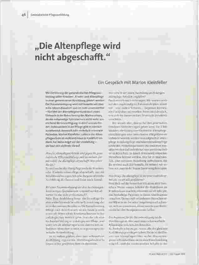 [doc_168242] Die Altenpflege wird nicht abgeschafft