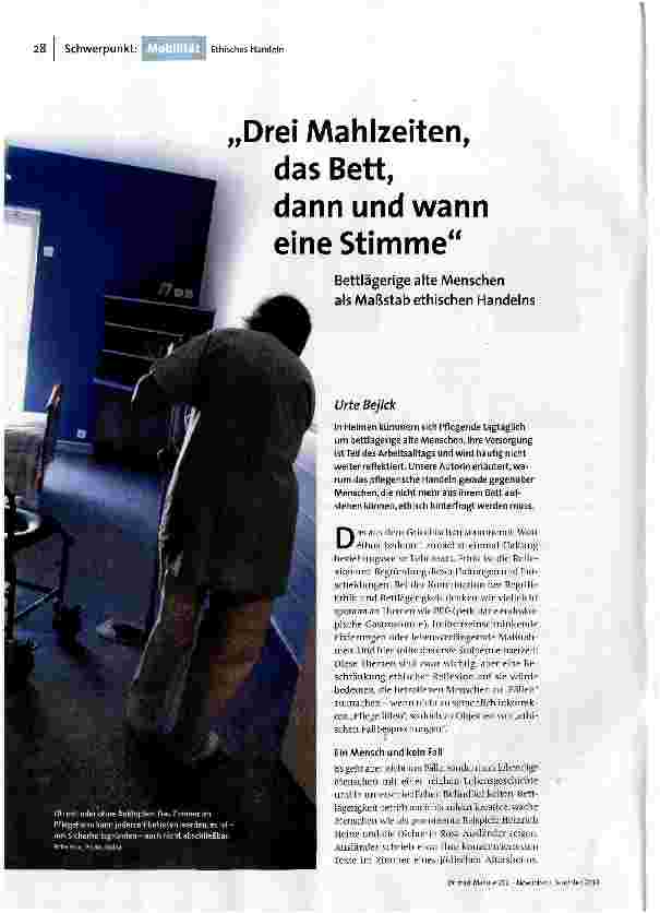 [doc_153929] Drei Mahlzeiten, das Bett, dann und wann eine Stimme
