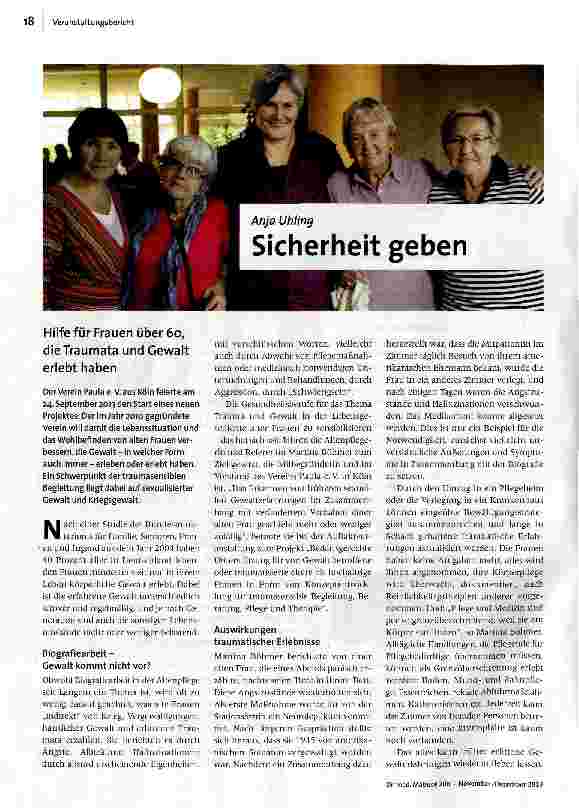 Sicherheit geben