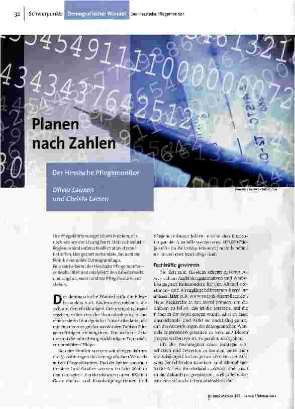 Planen nach Zahlen