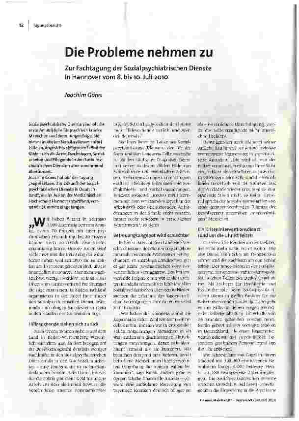 [doc_119914] Die Probleme nehmen zu