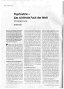 Psychiatrie-das schönste Fach der Welt