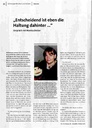 „Entscheidend ist eben die Haltung dahinter...