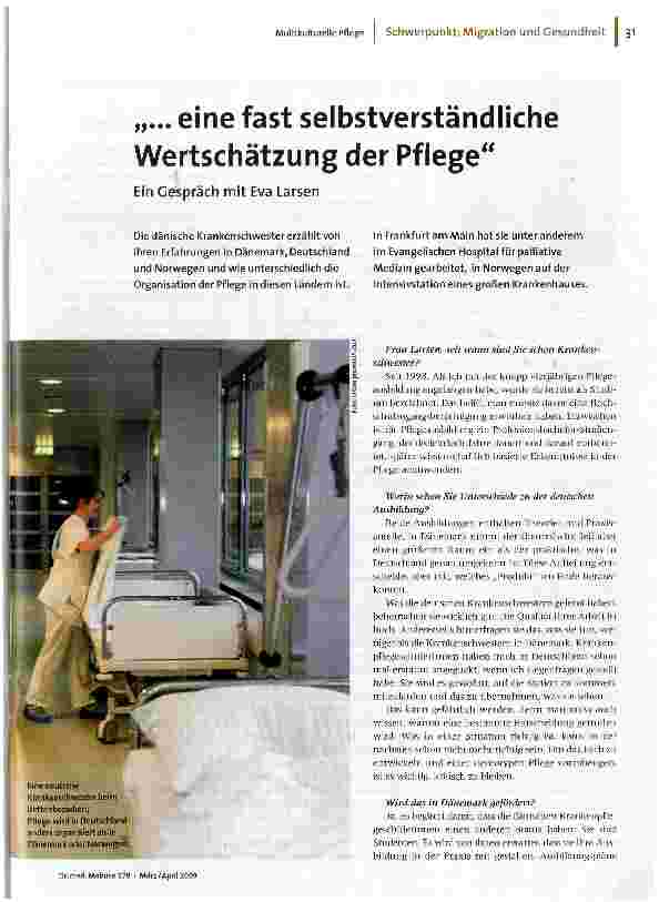 [doc_108691] „... eine fast selbstverständliche Wertschätzung der Pflege