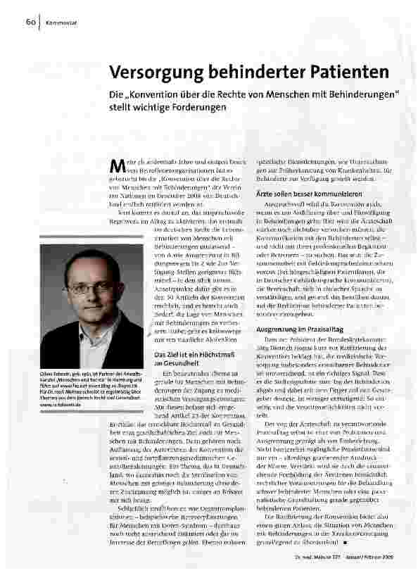 [doc_107407] Versorgung behinderter Patienten