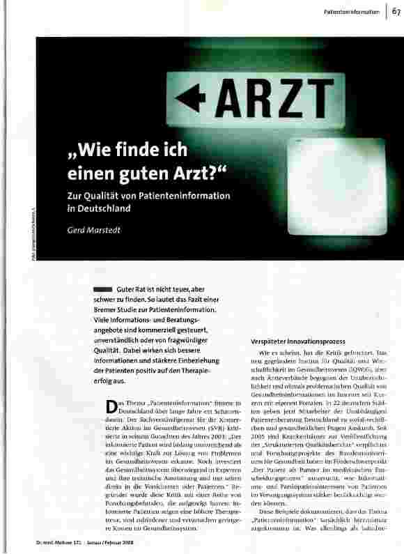 [doc_101249] Wie finde ich einen guten Arzt?