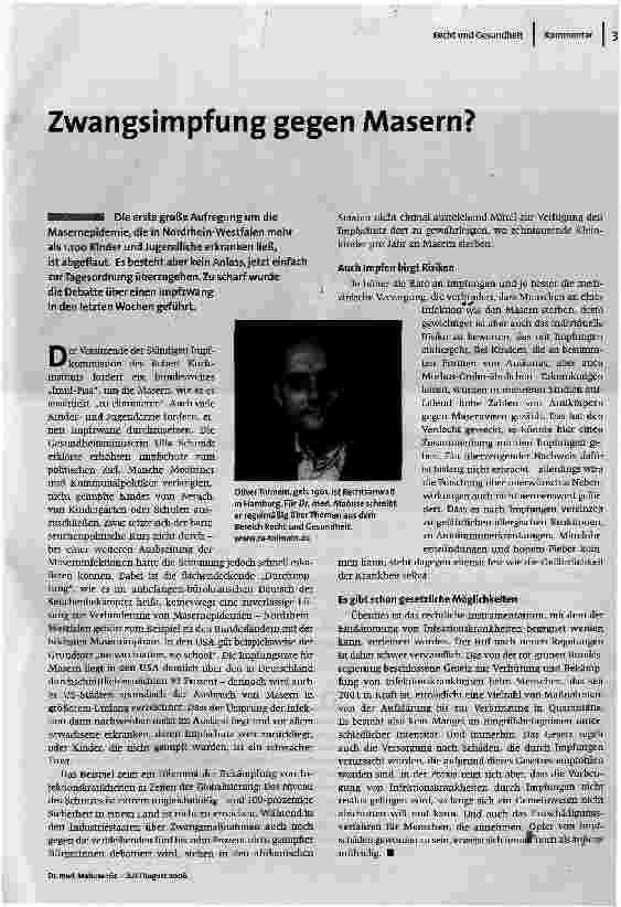 [doc_93050] Zwangsimpfung gegen Masern?