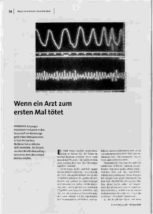 [doc_85478] Wenn ein Arzt zum ersten Mal tötet