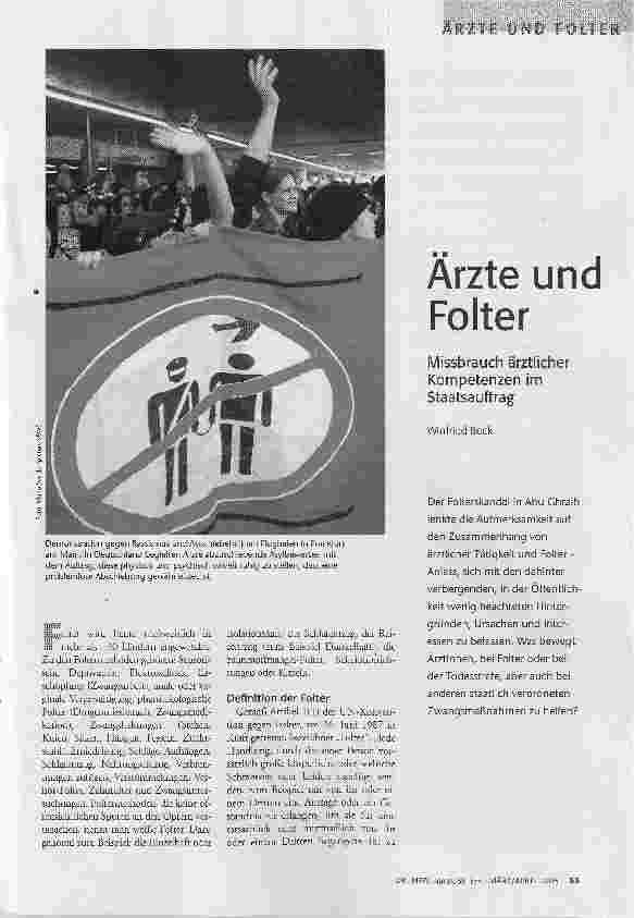 [doc_84452] Ärzte und Folter. Missbrauch ärztlicher Kompetenzen im Staatsauftrag