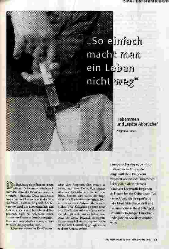 [doc_81091] So einfach macht man ein Leben nicht weg
