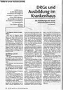 DRGs und Ausbildung im Krankenhaus