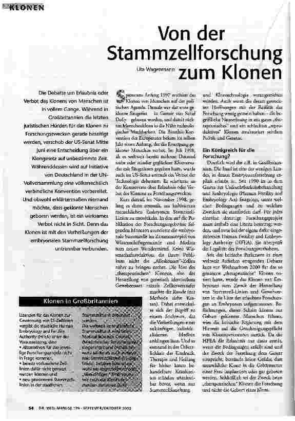 [doc_64604] Von der Stammzellforschung zum Klonen