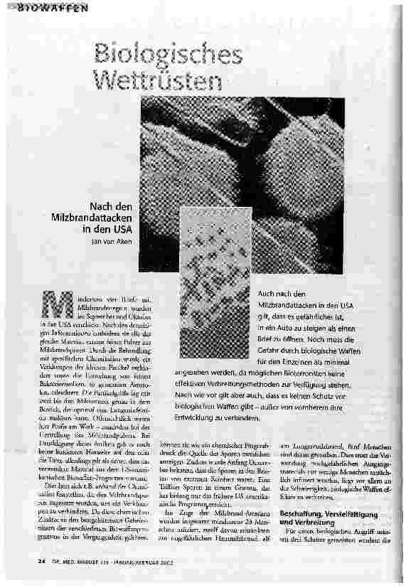 [doc_61770] Biologisches Wettrüsten Nach den Milzbrandattacken in den USA