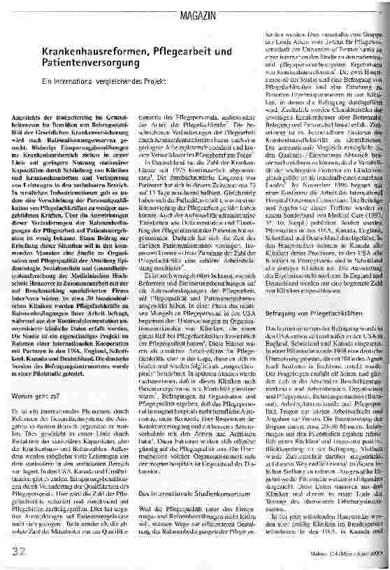 [doc_52875] Krankenhausreformen, Pflegearbeit und Patientenversorgung Ein international vergleichendes Projekt