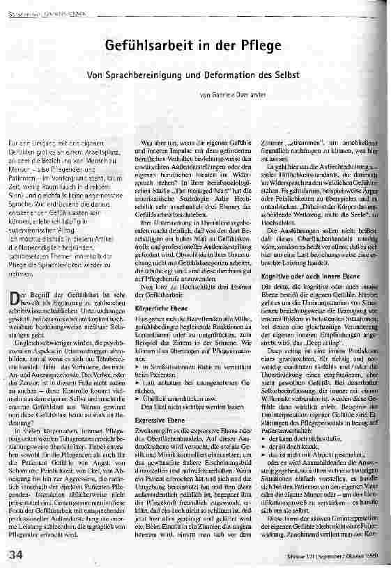 [doc_50942] Gefühlsarbeit in der Pflege Von Sprachbereinigung und Deformation des Selbst