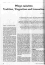 Pflege zwischen Tradition, Stagnation und Innovation