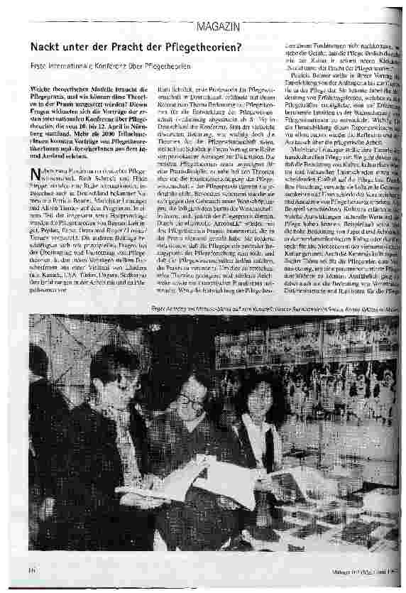 [doc_41559] Nackt unter der Pracht der Pflegetheorien? Eine internationale Konferenz über Pflegetheorien