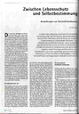 Zwischen Lebensschutz und Selbstbestimmung Anmerkungen zur Sterbehilfediskussion