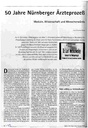 50 Jahre Nürnberger Ärzteprozeß Medizin, Wissenschaft und Menschenwürde