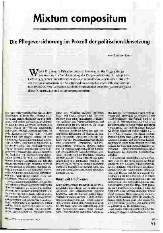 [doc_35000] Mixtum compositum Die Pflegeversicherung im Prozeß der politschen Umsetzung