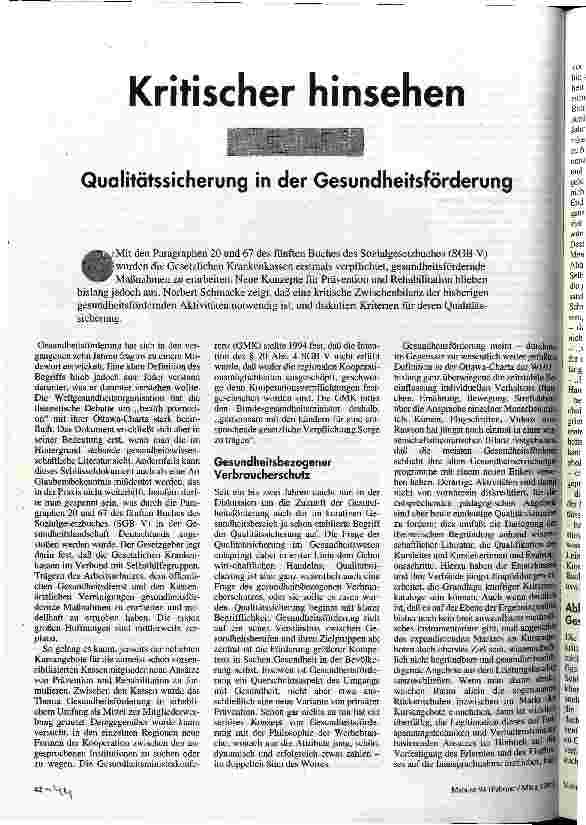 [doc_33732] Kritischer hinsehen Qualitätssicherung in der Gesundheitsförderung