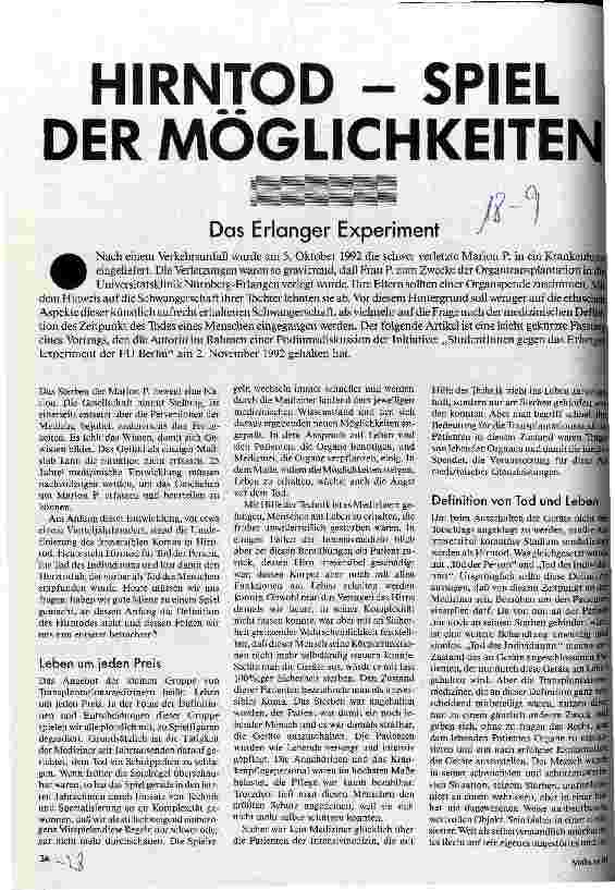 [doc_28702] Hirntod - Spiel der Möglichkeiten Das Erlanger Experiment