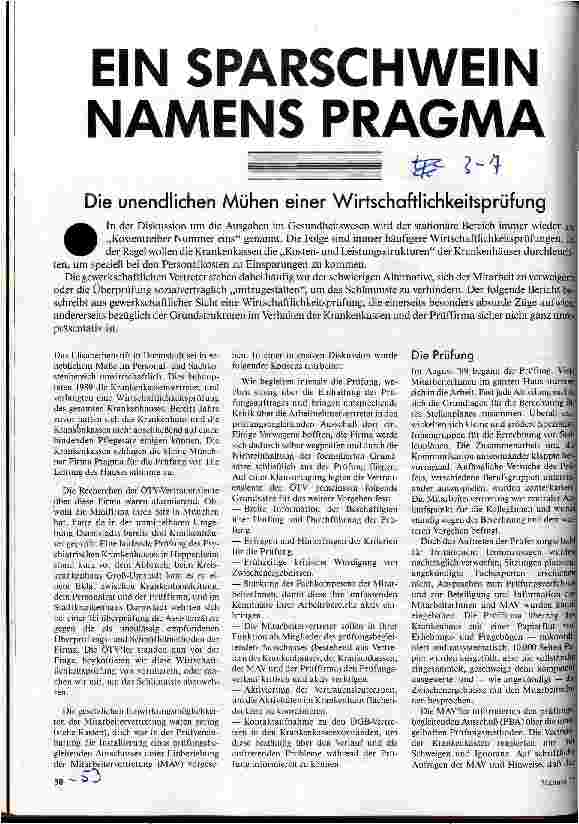 [doc_27354] Ein Sparschwein namens Pragma Die unendlichen Mühen einer Wirtschaftlichkeitsprüfung