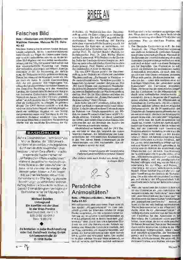 [doc_27115] Persönliche Animositäten?