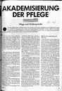 Akademisierung der Pflege - Wege und Widersprüche