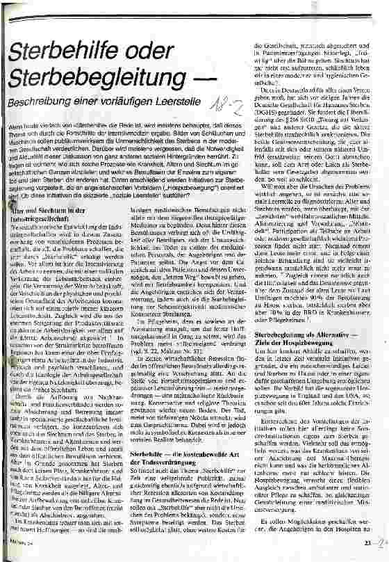 [doc_18231] Sterbehilfe oder Sterbebegleitung