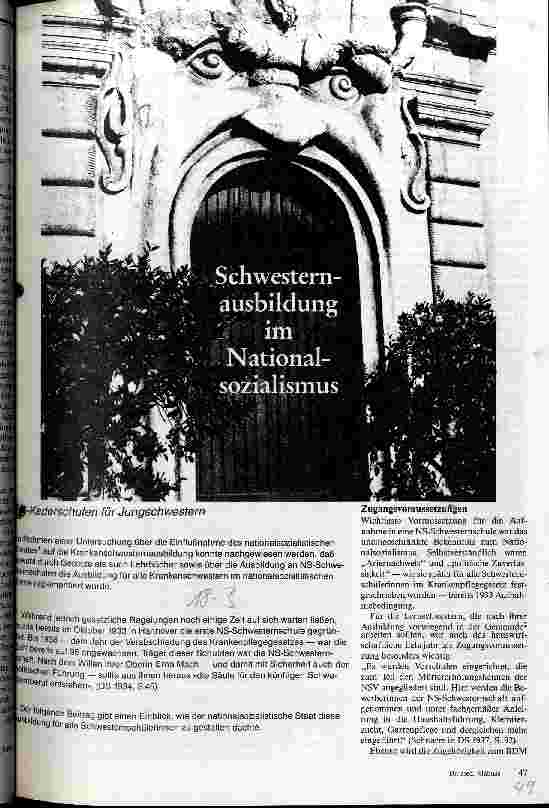 [doc_15435] Schwesternausbildung im Nationalsozialismus Kaderschulen für Jungschwestern