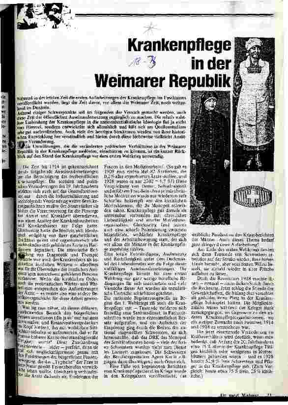 [doc_12536] Krankenpflege in der Weimarer Republik